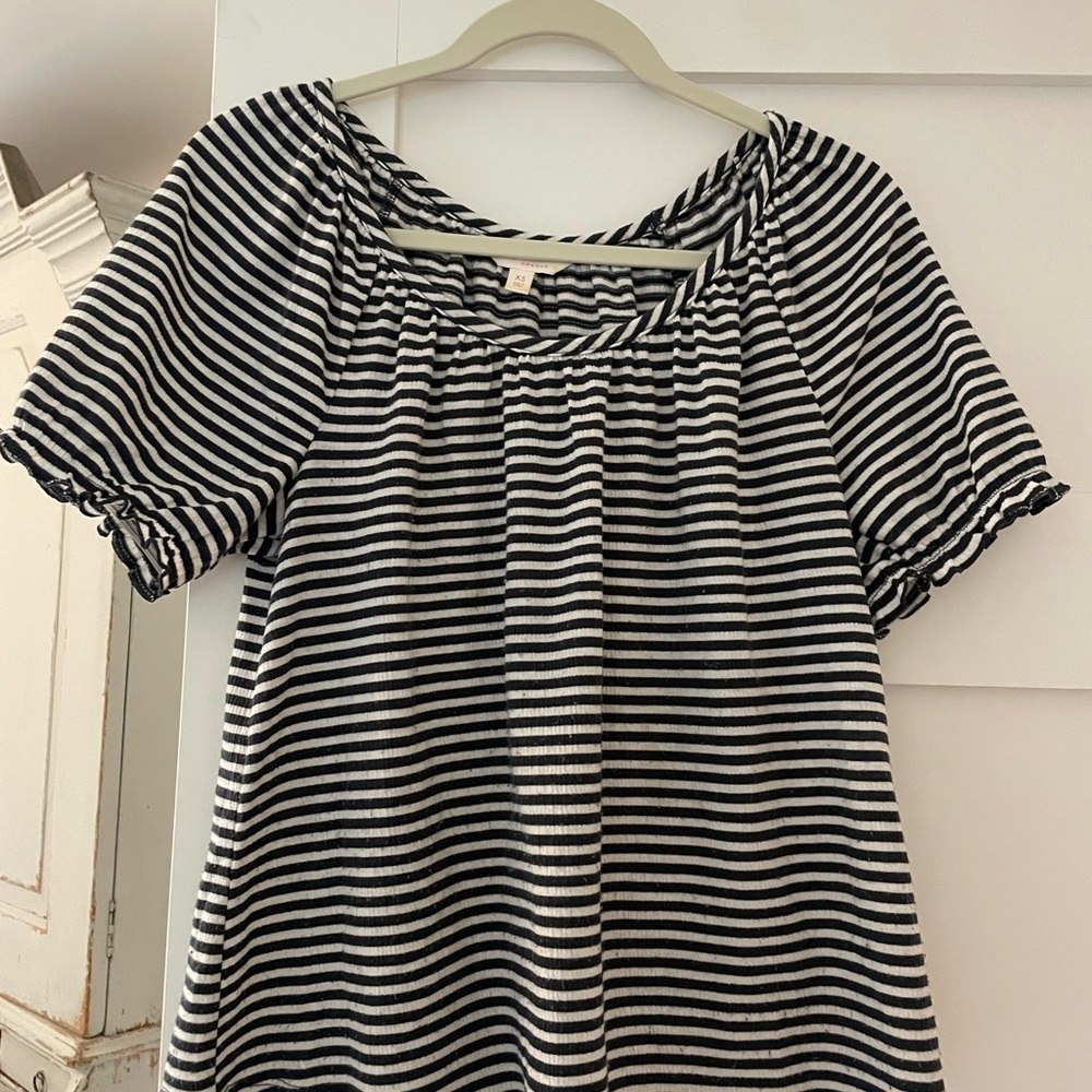 Striped Black and White Women's Top